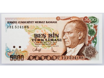 5000 Lira 1988-B-1157-1