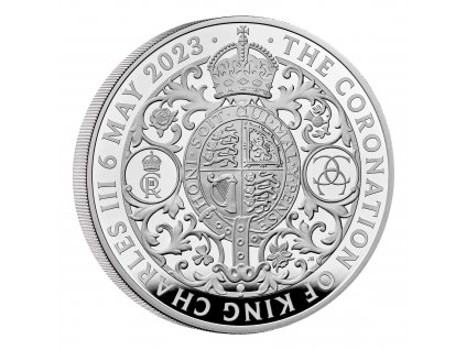 uk23kcs5 5oz silver proof coin reverse