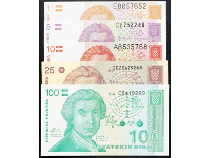 1, 5, 10, 25, 100 Dinara 1991-B-5615-1