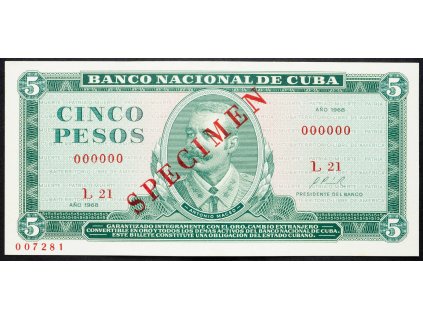 5 Pesos 1968-B-4992-1