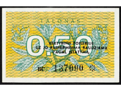 0,5 Talonas 1991-B-3621-1