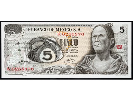 5 Pesos 1971-B-3456-1