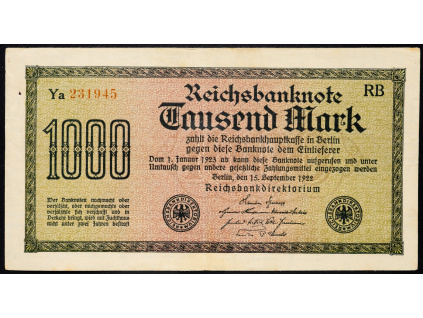 1000 Mark 1922-B-3541-1