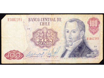 100 Pesos 1981-B-6760-1