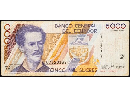 5000 Sucres 1987-B-7315-1