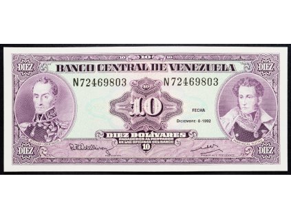 10 Bolivares 1992-B-7445-1
