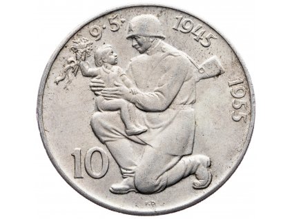 7242 10 koruna 1955 10 vyroci osvobozeni ceskoslovenska