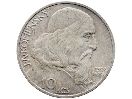 7254 10 koruna 1957 j a komensky