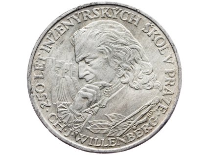 7257 10 koruna 1957 250 vyroci zalozeni inzenyrskych skol v praze