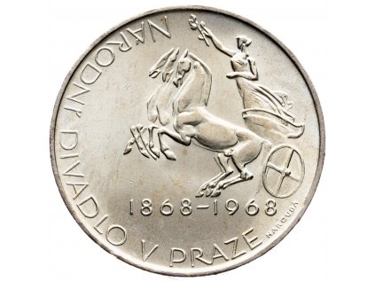 7278 10 koruna 1968 narodni divadlo v praze