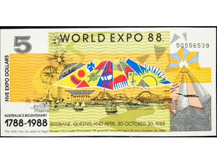 5 Expo Dollars 1988-B-8142-1