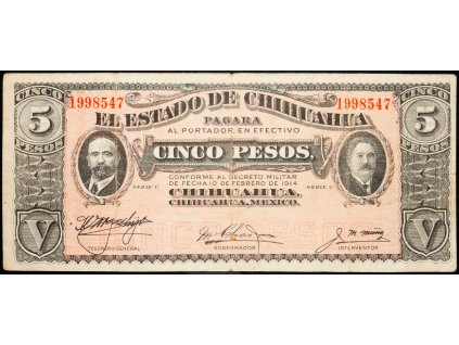 5 Pesos 1914-B-8313-1