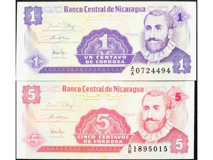 1, 5 Centavo de Cordoba 1991-1992-B-8327-1