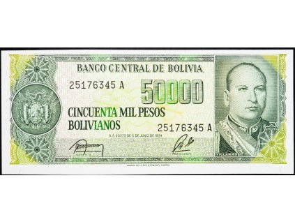 50000 Pesos Bolivianos 1984-B-8354-1
