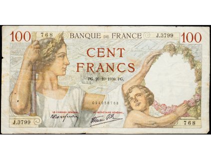 100 Francs 1939-B-8780-1