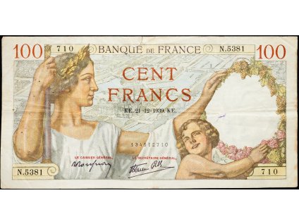 100 Francs 1939-B-8782-1