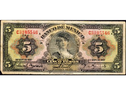 5 Pesos 1937-B-8829-1