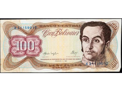 100 Bolivares 1987-B-8921-1