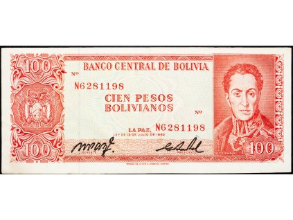 100 Bolivianos 1962-B-10199-1