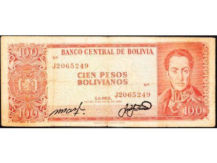 100 Bolivianos 1962-B-10200-1