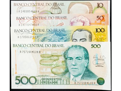10, 50, 100, 500 Cruzados 1986-1988-B-10345-1