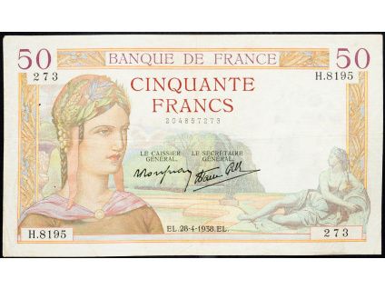 50 Francs 1938-B-10849-1