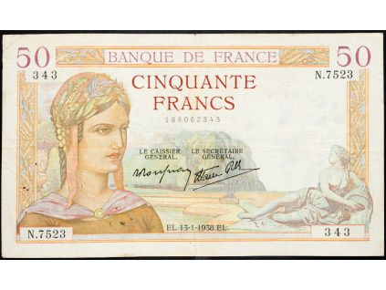 50 Francs 1938-B-10850-1