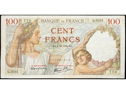 100 Francs 1939-B-10851-1