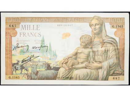 1000 Francs 1942-B-10869-1