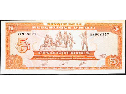 5 Gourdes 1989-B-9899-1