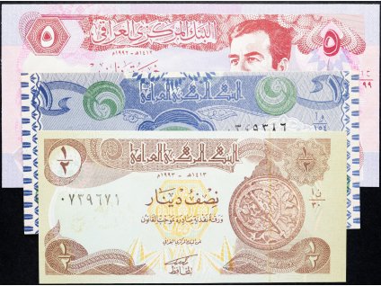 1/2, 1, 5 Dinars 1993, 1992, 1992-B-9353-1