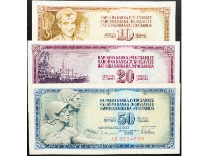 10, 20, 50 Dinara 1981, 1974, 1978-B-10393-1