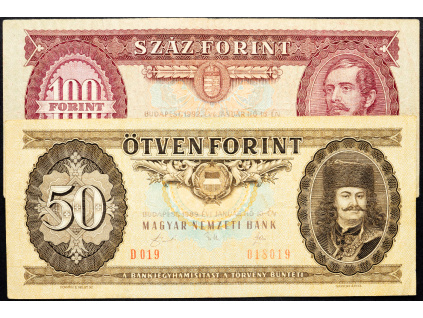 50, 100 Forint 1989, 1992-B-9448-1