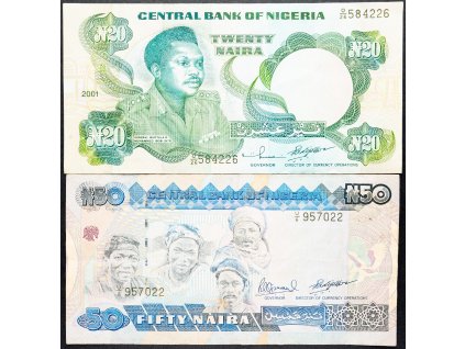 20, 50 Naira 1984-2001-B-9283-1