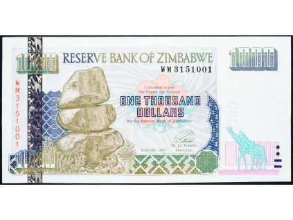 1000 Dollars 2003-B-9262-1