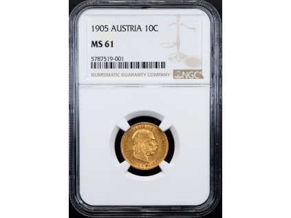 10 Koruna 1905-Au-828-1