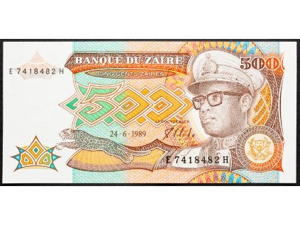500 Zaires 1989-B-13939-1