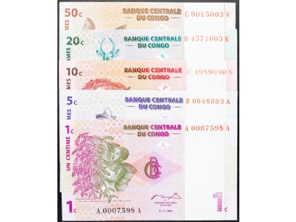1, 5, 10, 20, 50 Centimes 1997-B-13053-1