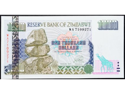 1000 Dollars 2003-B-14669-1