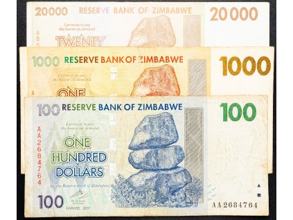 100, 1000, 20000 Dollars 2007, 2007, 2008-B-14665-1