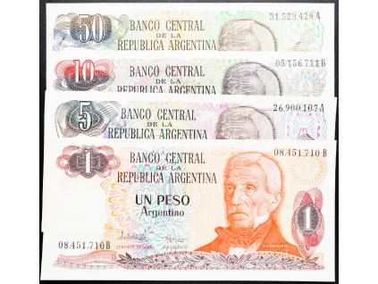 1, 5, 10, 50 Pesos 1983-1985-B-15154-1