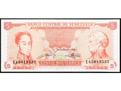 5 Bolivares 1989-B-14113-1