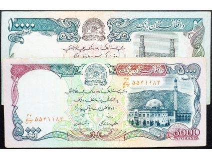 5000, 10000 Afghanis 1993-B-12385-1