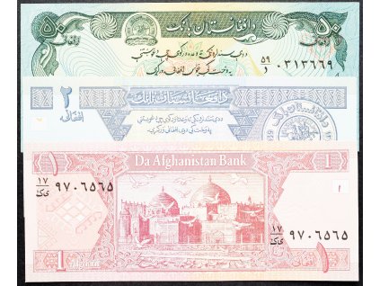 1, 2, 50 Afghanis 2002, 2002, 1991-B-14673-1
