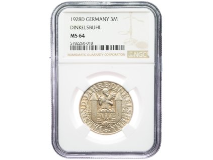 9243 3 marka 1928 d ngc ms64
