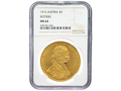9261 4 dukat 1915 ngc unc ms64