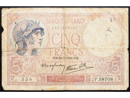 5 Francs 1939-B-12290-1