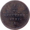 1/4 Krejcar 1781-E-11492-1