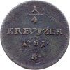 1/4 Krejcar 1781-E-11494-1