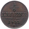 1/4 Krejcar 1851-E-1826-1